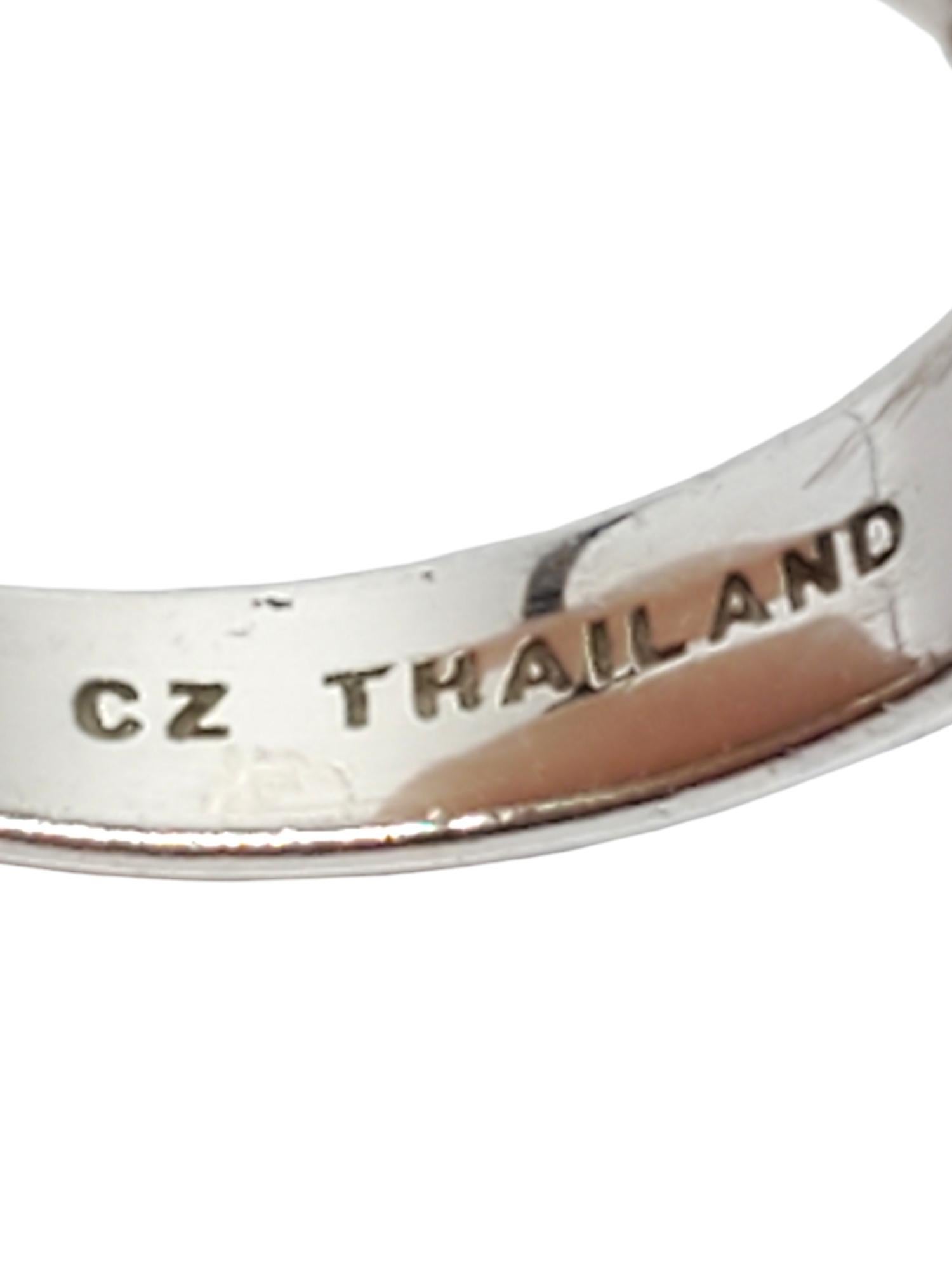 Judith Ripka Sterling Silver Asscher Cut Cubic Zirconia Ring Size 7 #20899 3