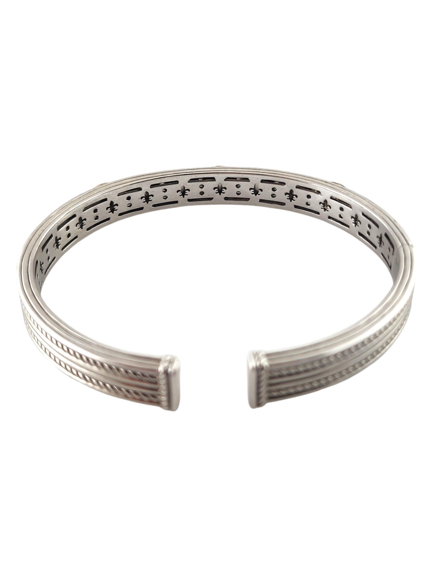 Women's Judith Ripka Sterling Silver Blue Gem Cuff Bracelet #18598
