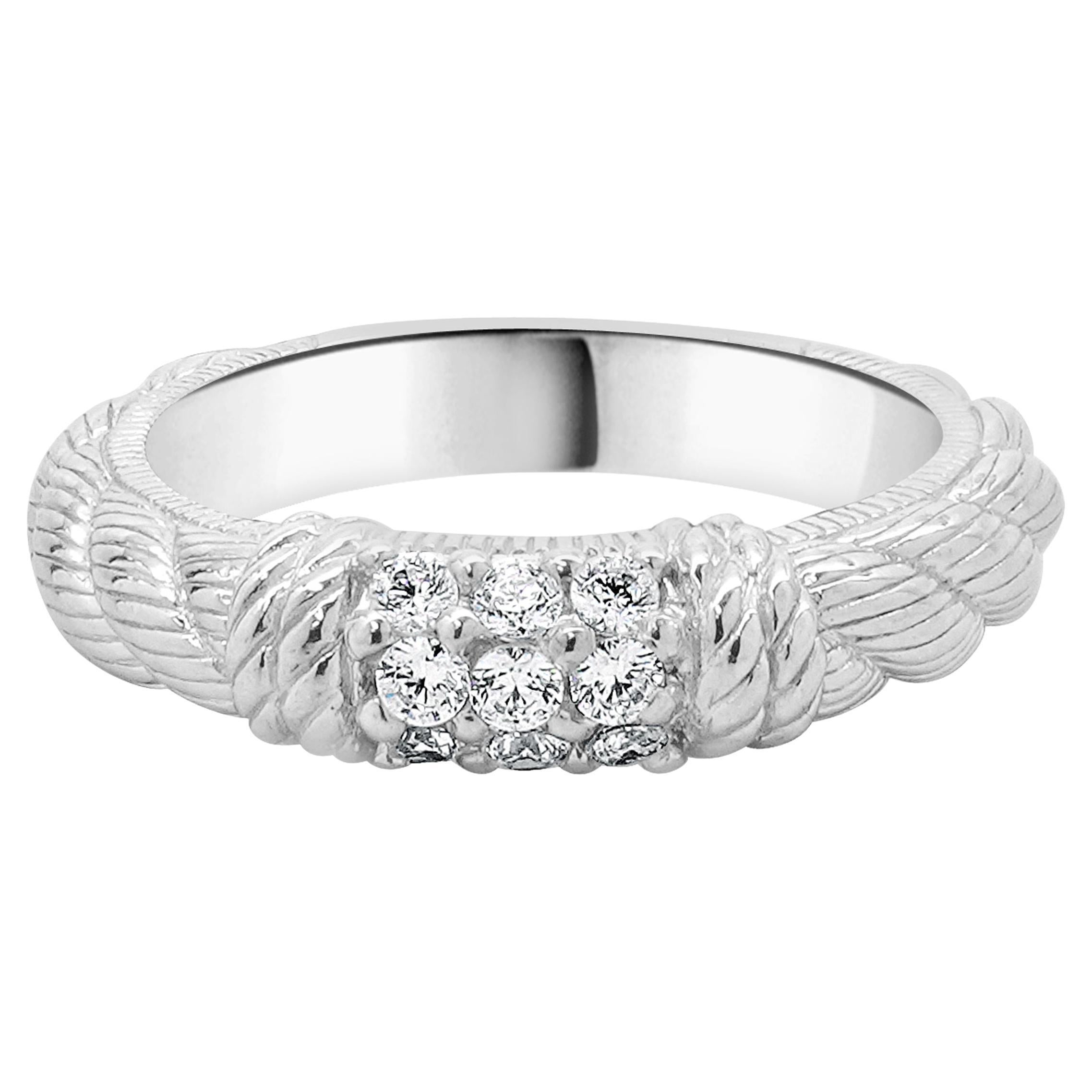 Fascia intrecciata in argento Judith Ripka in vendita