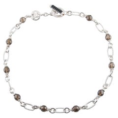 Judith Ripka Collana a catena in argento sterling con quarzo fumé, misura 18