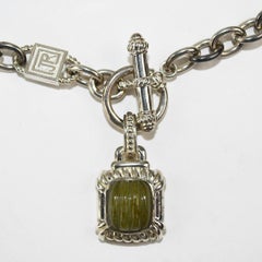 Judith Ripka Sterling Silver Chalcedony Pendant Necklace