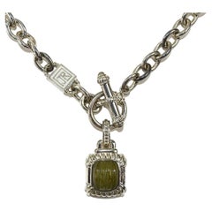 Collar colgante de calcedonia de plata de ley Judith Ripka