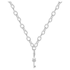 Collar Judith Ripka de plata de ley y cristal transparente Llave de mi corazón