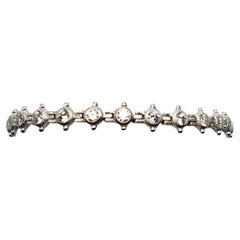 Judith Ripka Sterling Silver Cubic Zirconia Link Bracelet #18768
