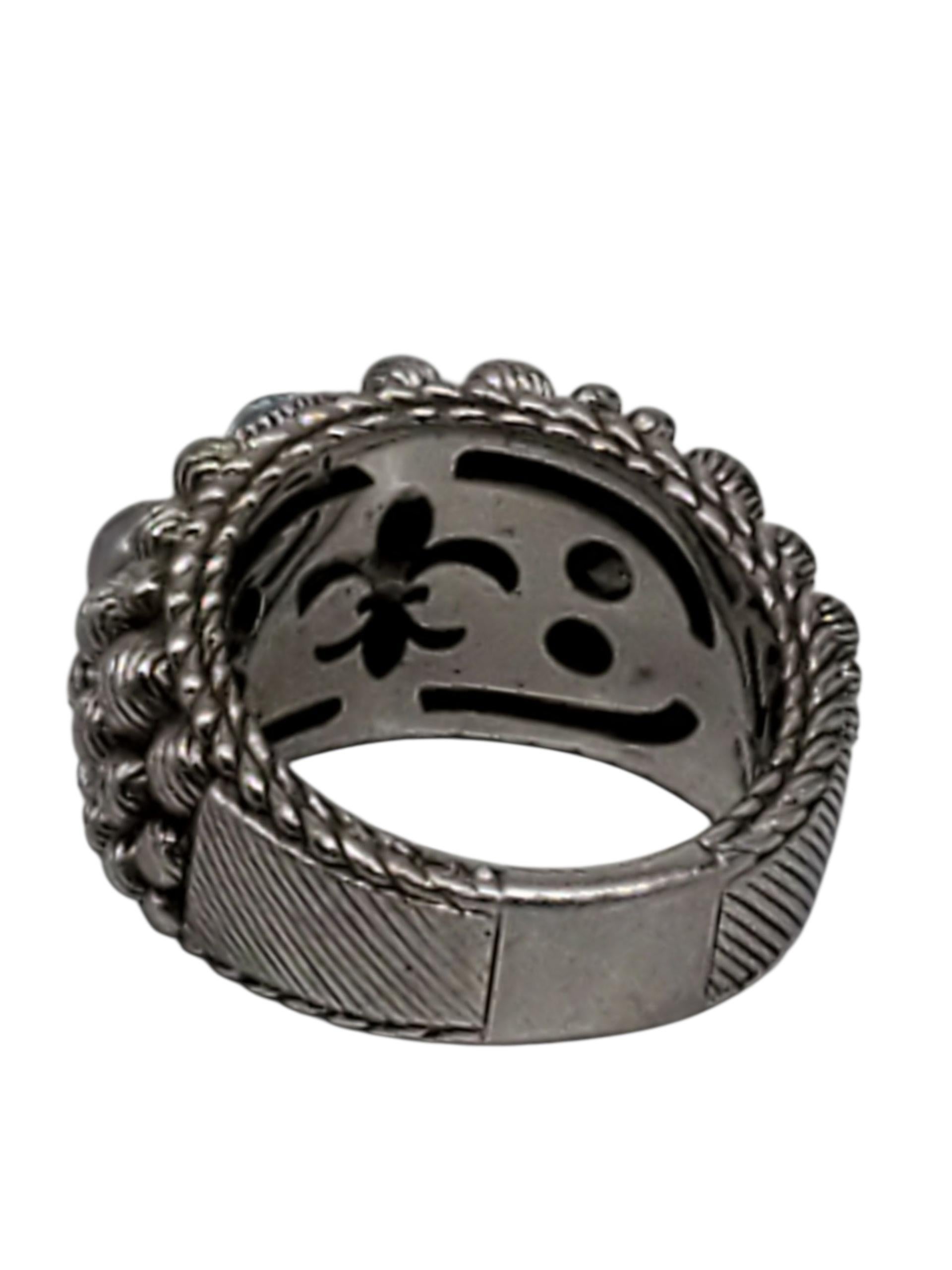 Contemporaneo Judith Ripka Anello in argento 925 e perle misura 6 #23435