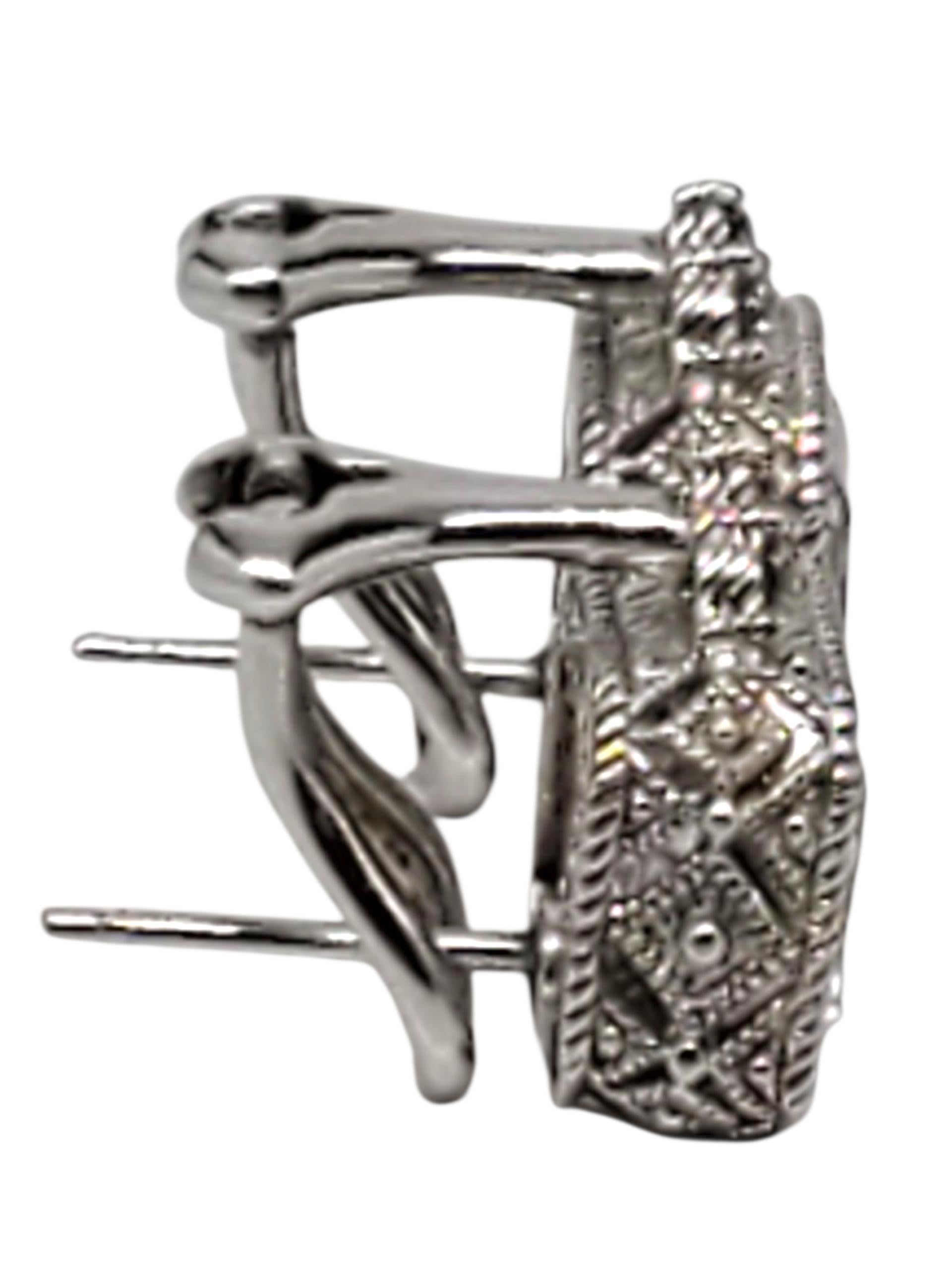 Judith Ripka Pendientes de plata de ley con circonita cúbica #22730 Contemporáneo en venta
