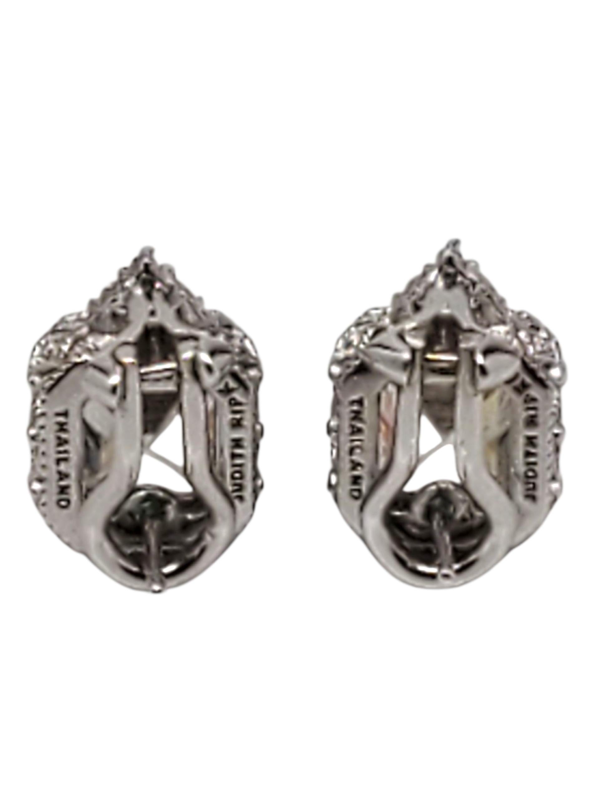 Judith Ripka Pendientes de plata de ley con circonita cúbica #22730 en venta 1