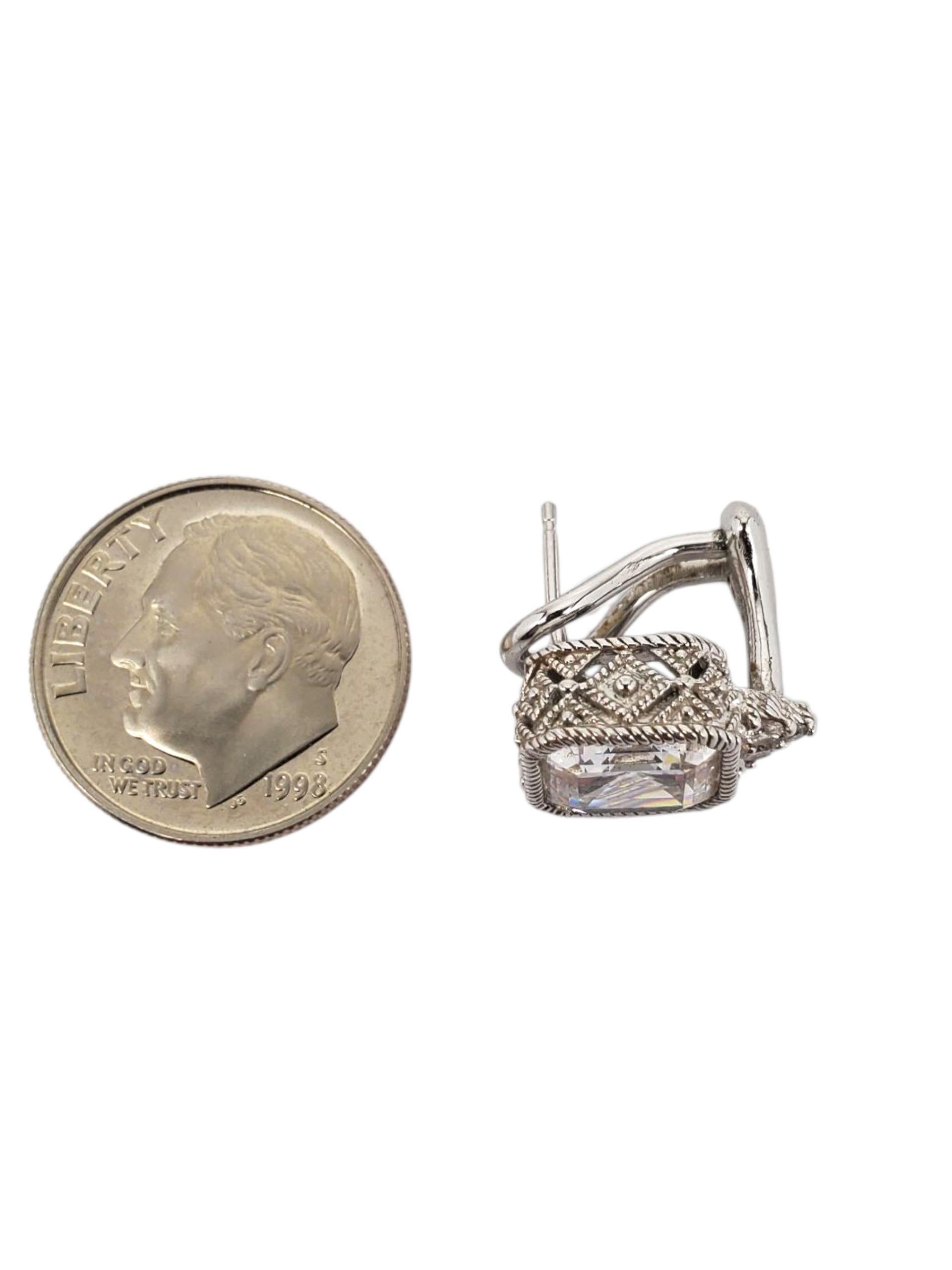 Judith Ripka Pendientes de plata de ley con circonita cúbica #22730 en venta 3