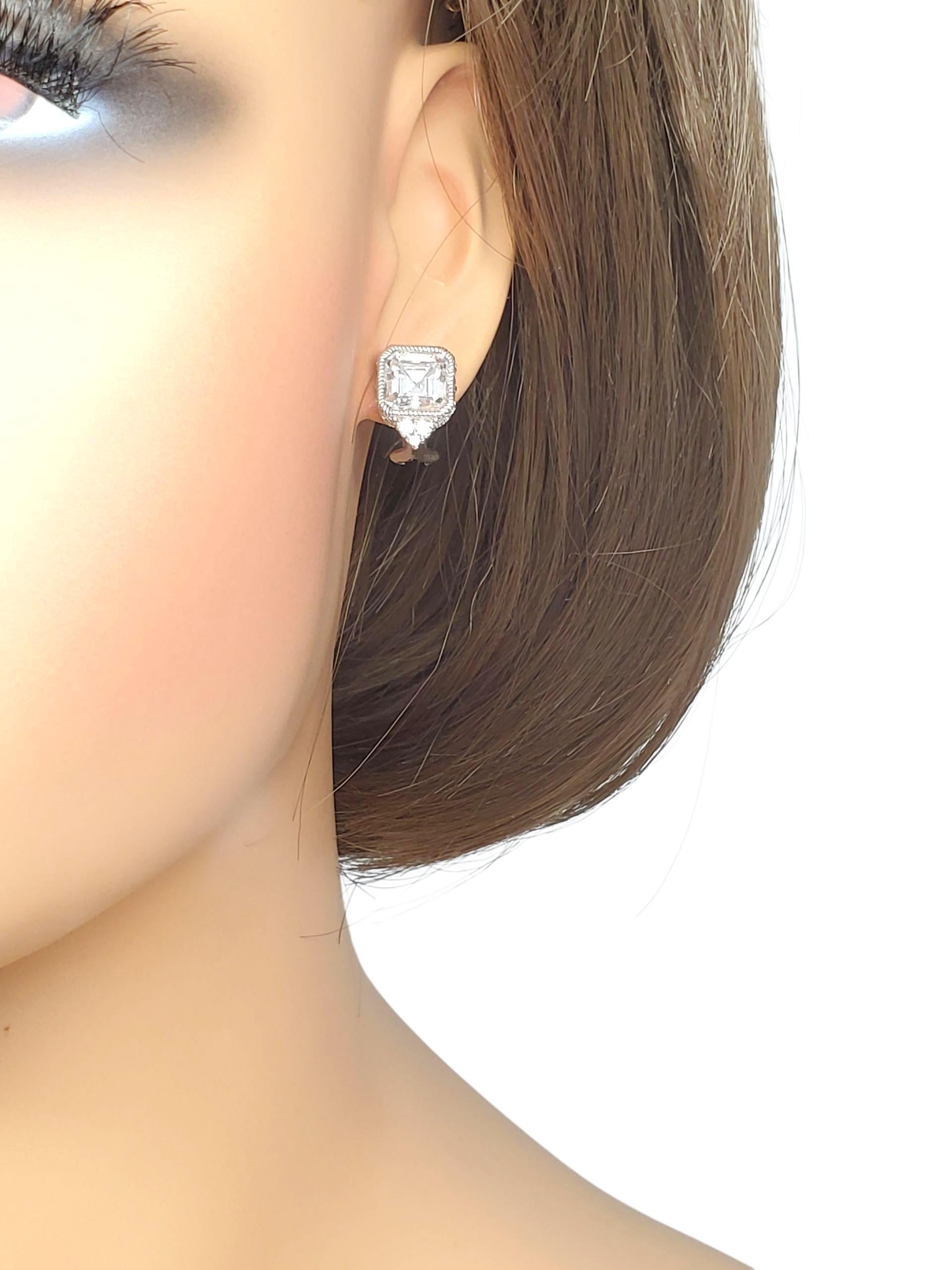 Judith Ripka Pendientes de plata de ley con circonita cúbica #22730 en venta 4