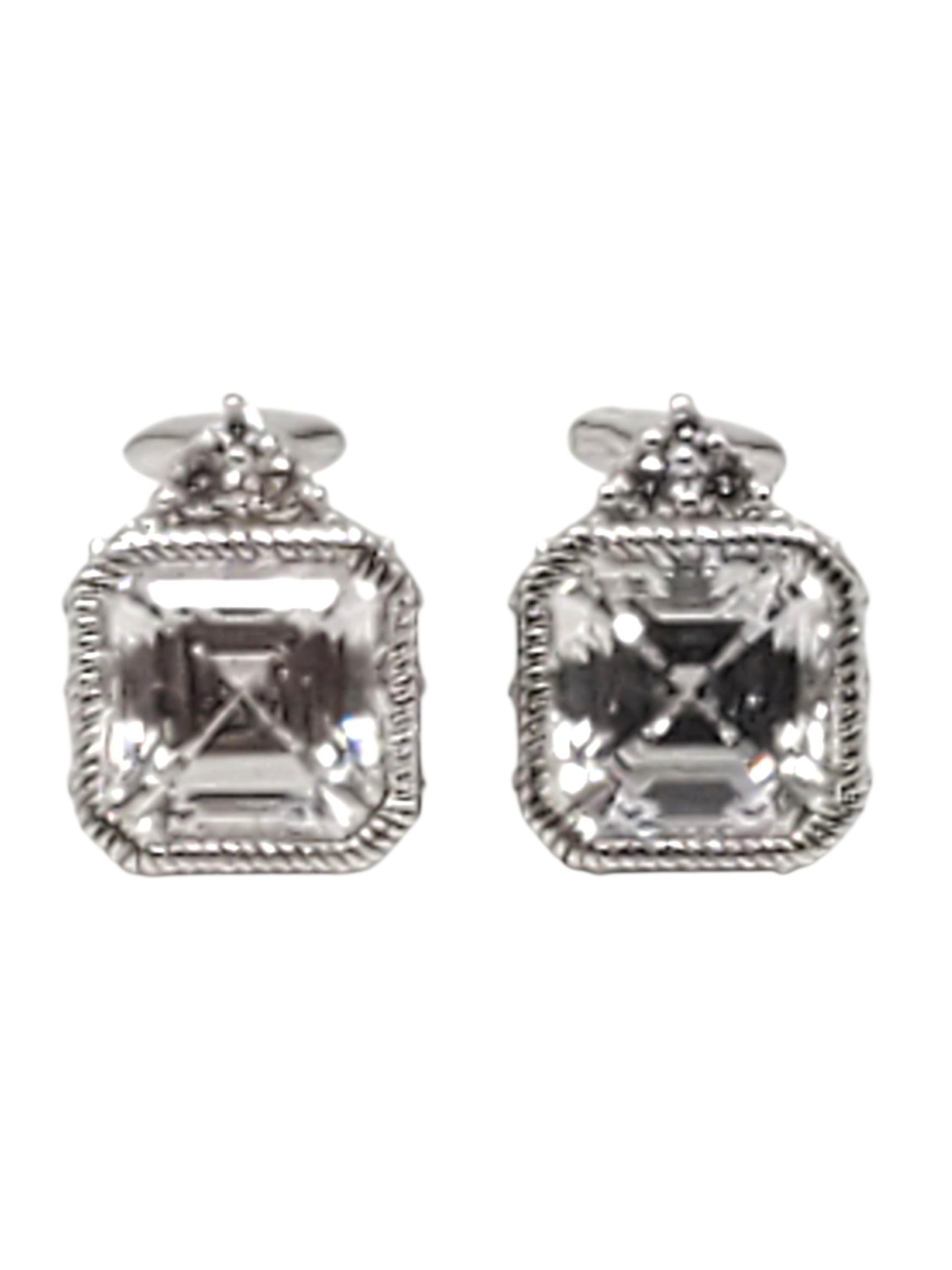 Judith Ripka Orecchini in argento 925 con taglio a cuscino #22730