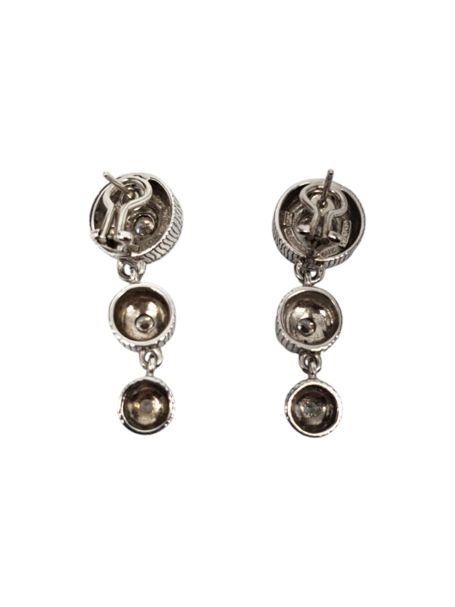 Women's Judith Ripka Sterling Silver CZ Dangle Earrings #19224