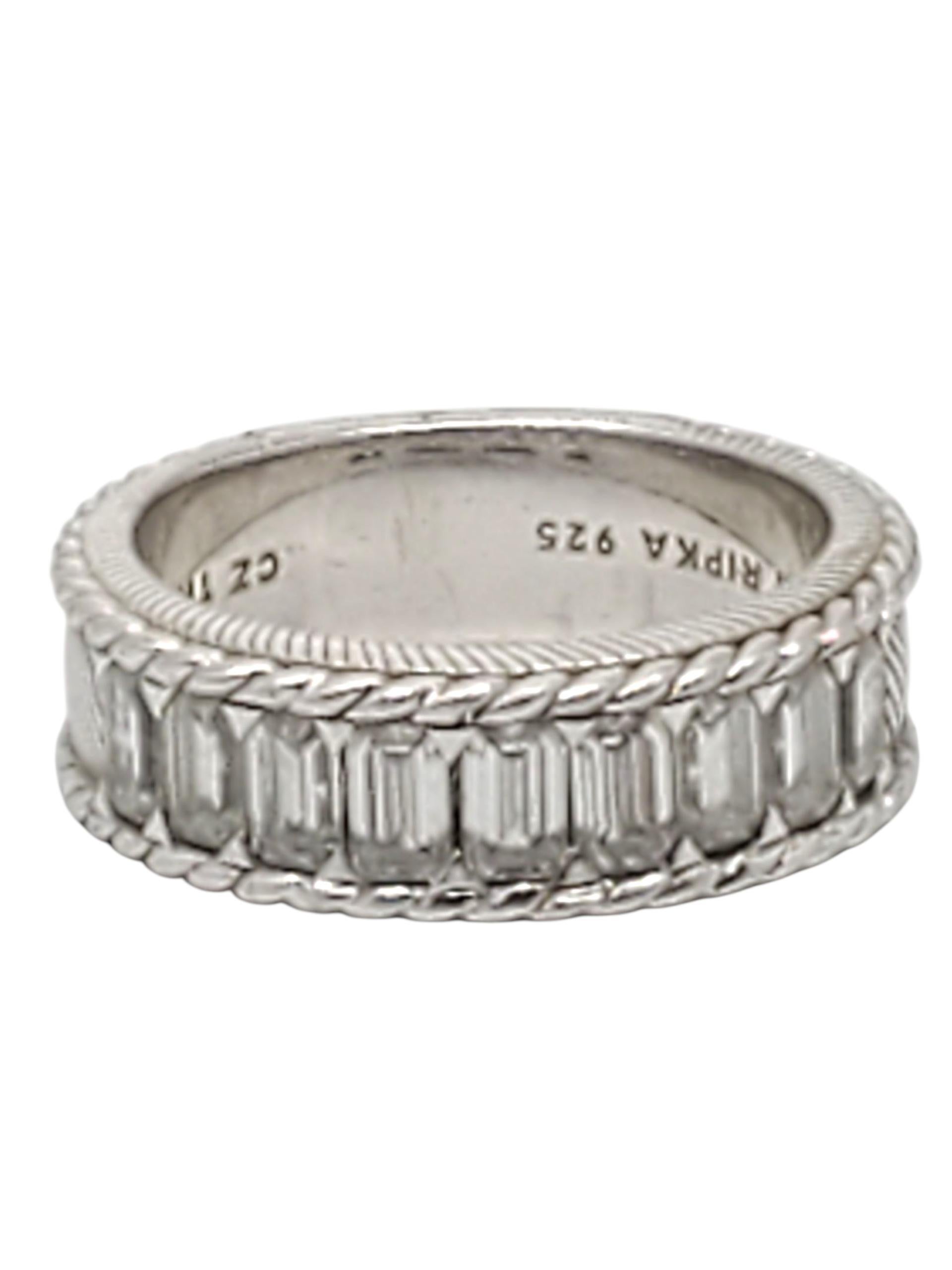 Judith Ripka Anello Eternity in argento 925 misura 11 #22397 in vendita