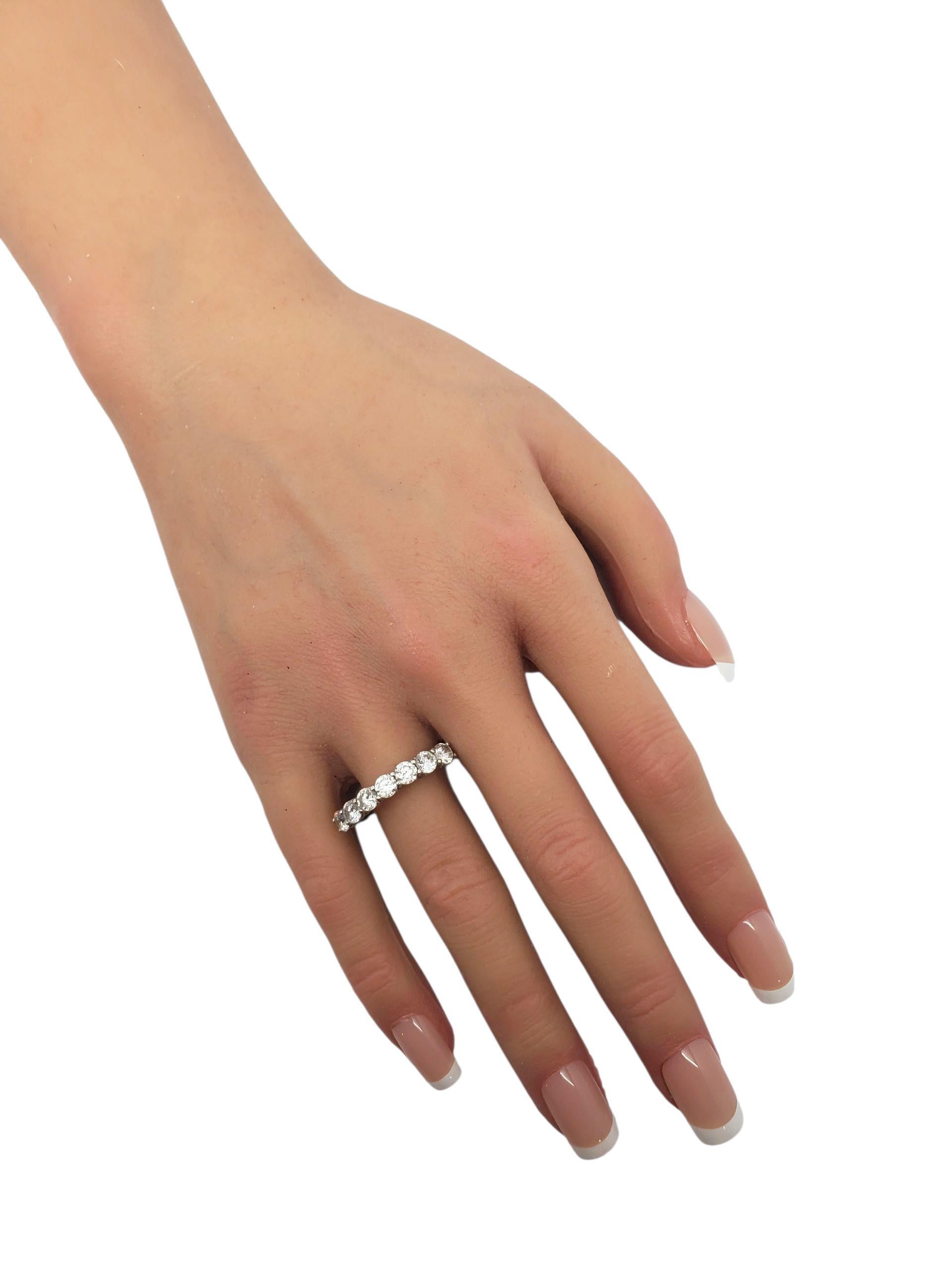 Judith Ripka Anello a fascia mezza eternità in argento 925 misura 10 #22427 in vendita 5