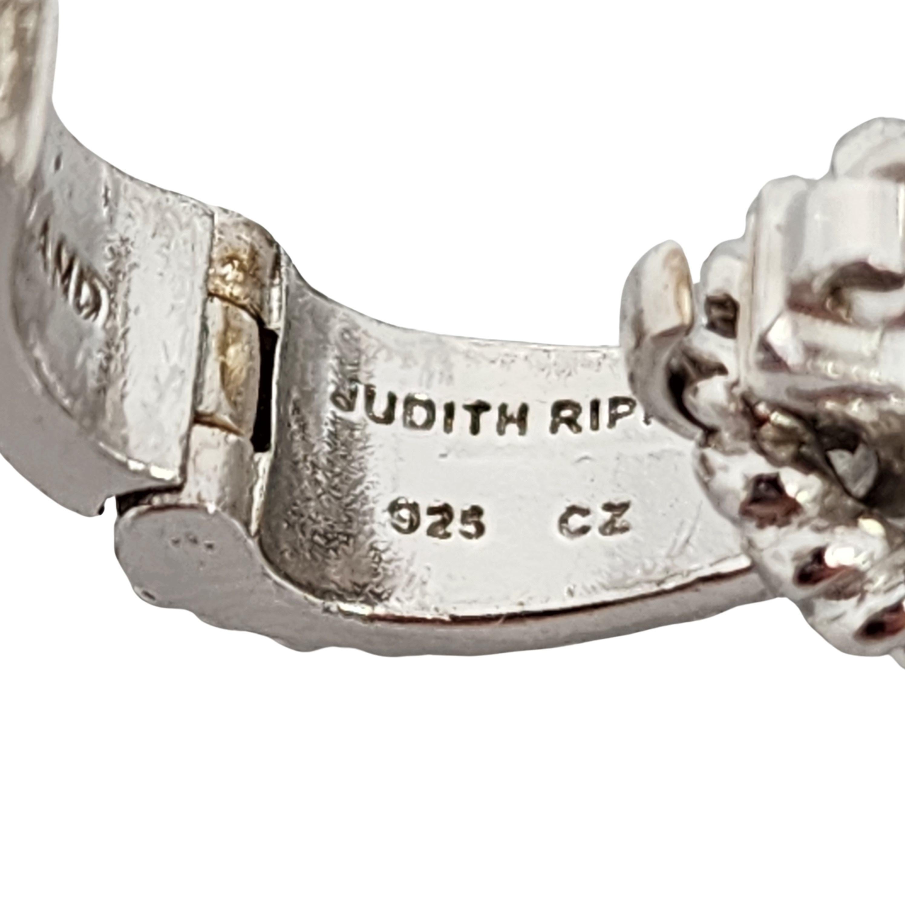 Judith Ripka Sterling Silver CZ Heart Pendant Enhancer #16716 For Sale 2