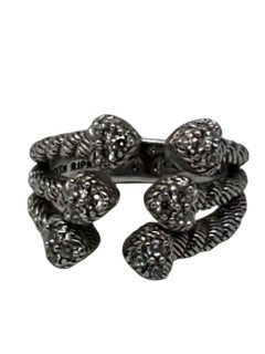 Judith Ripka Sterling Silver CZ Heart Ring Size 7 #23434