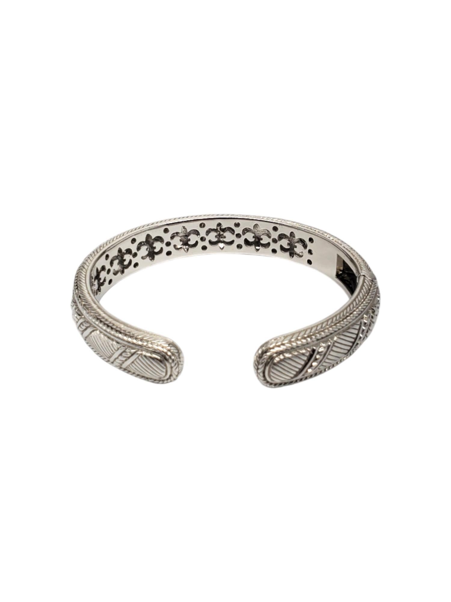 Judith Ripka Sterlingsilber CZ Manschettenarmband mit Scharnier #18716 im Angebot 4