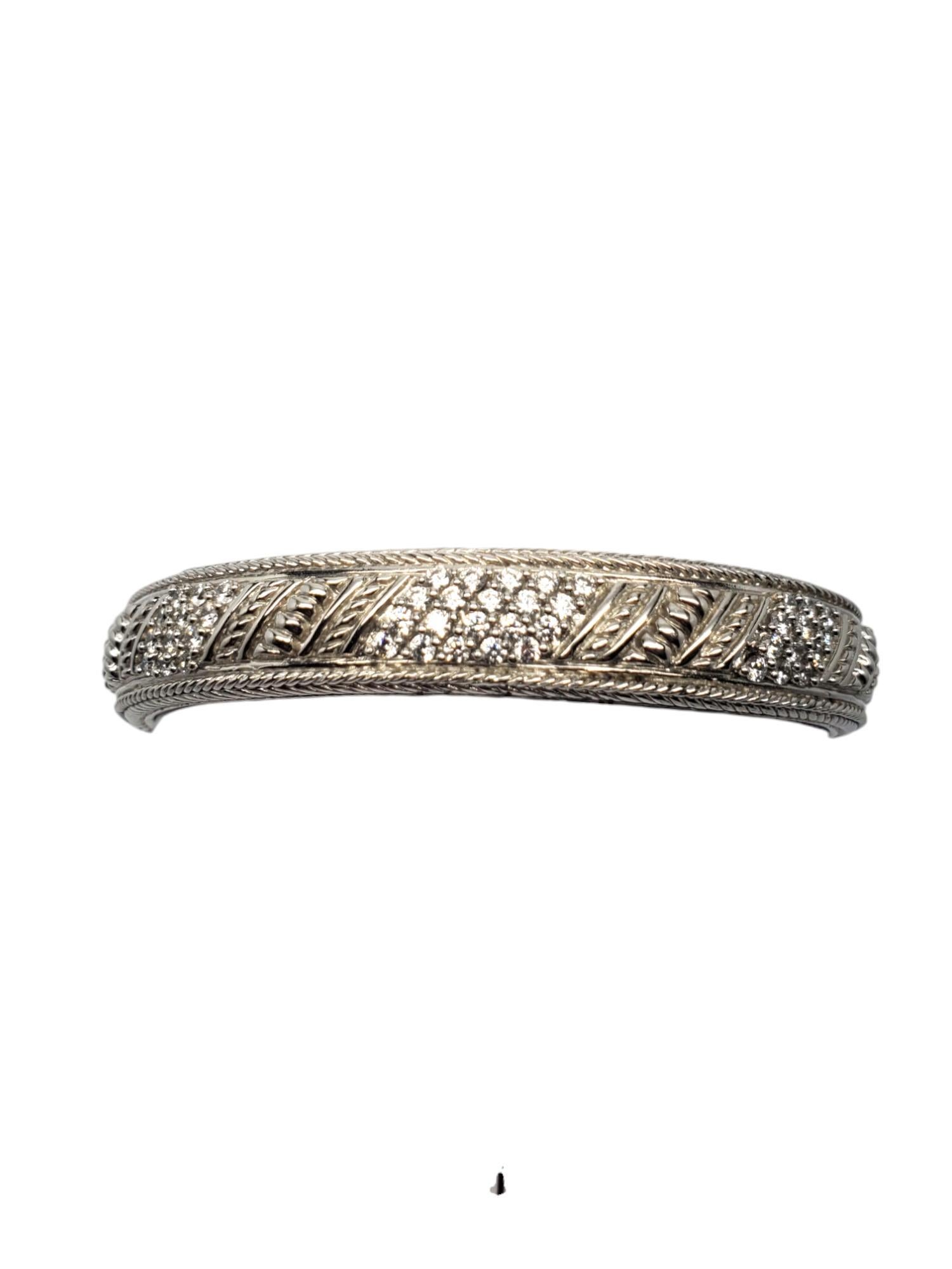 Judith Ripka Sterlingsilber CZ Manschettenarmband mit Scharnier #18716 im Angebot 5