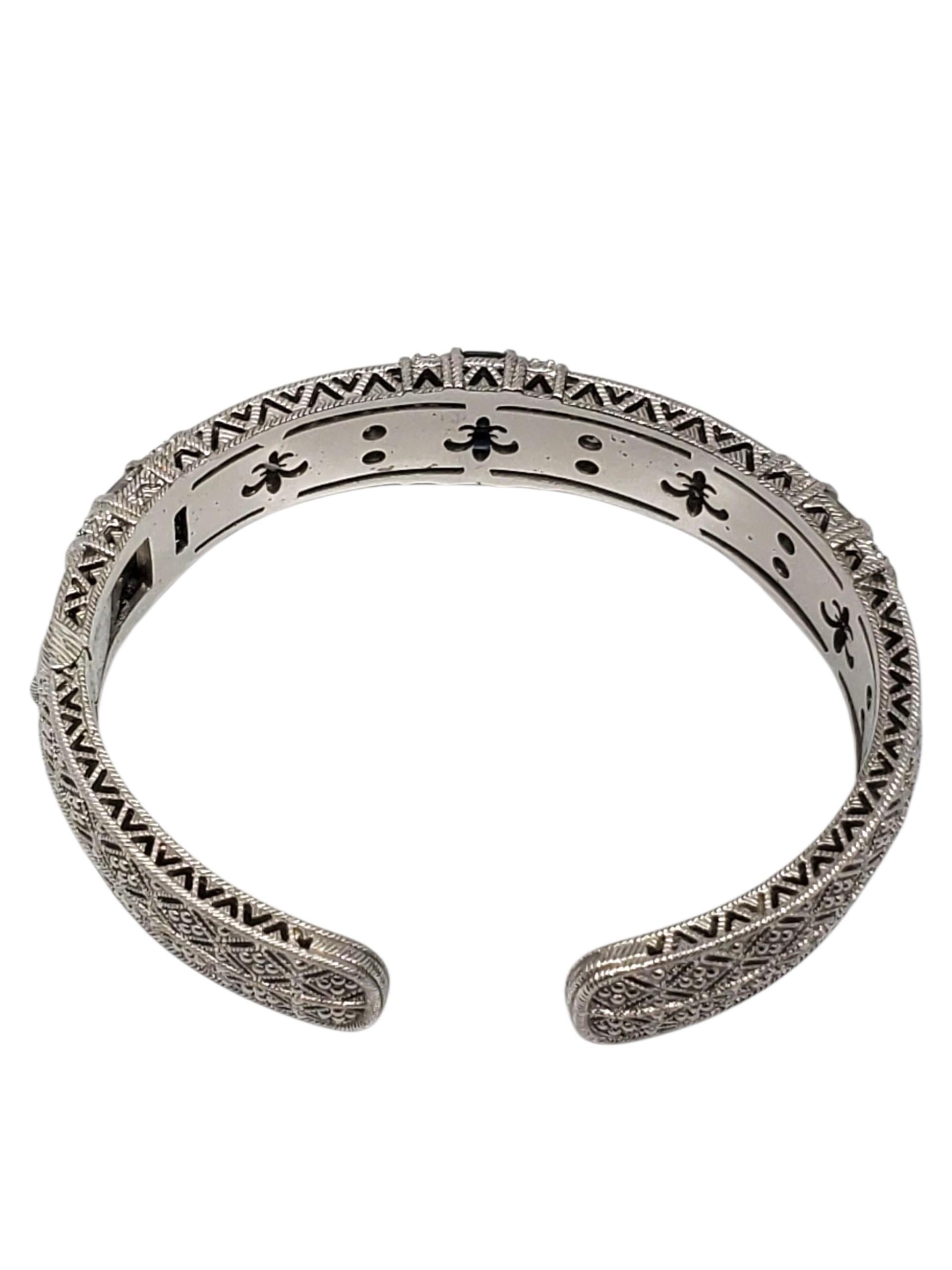 Contemporaneo Judith Ripka Bracciale con cerniera in argento 925 # 23385 in vendita