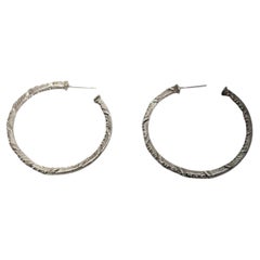 Judith Ripka Sterling Silber CZ Reifen Ohrringe #19580