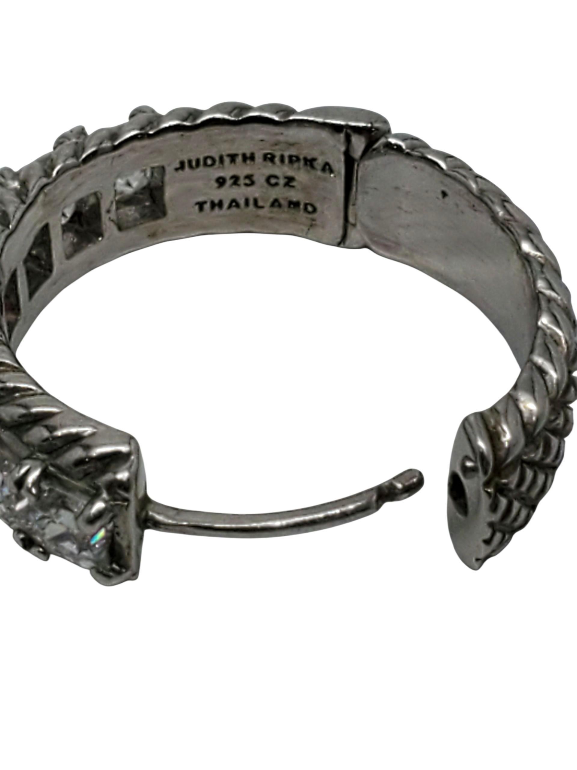 Judith Ripka Créoles CZ en argent sterling n° 23399 Pour femmes en vente