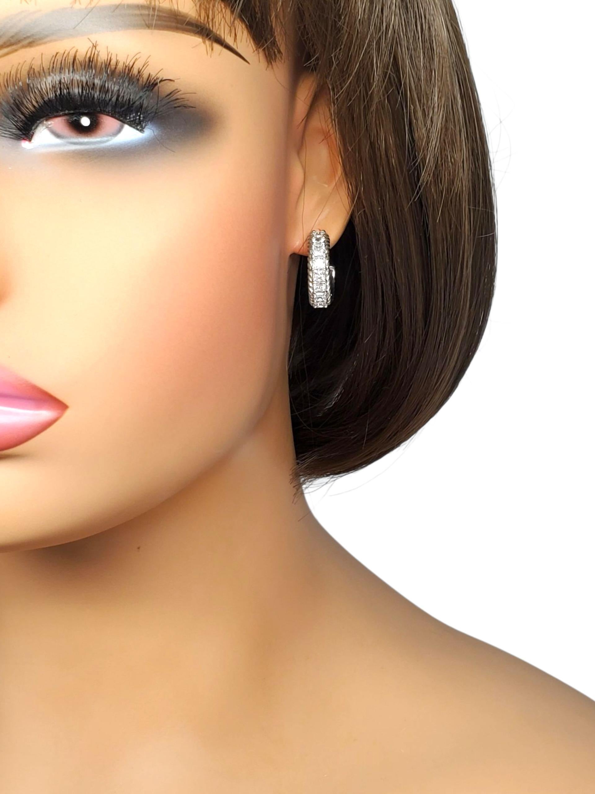 Judith Ripka Créoles CZ en argent sterling n° 23399 en vente 3