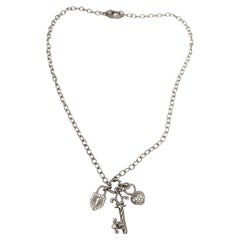 Judith Ripka in argento sterling  Collana con ciondolo CZ Key Heart Lock #19583