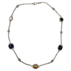 Collana Judith Ripka in argento sterling con zirconi multicolori, modello n. 24579