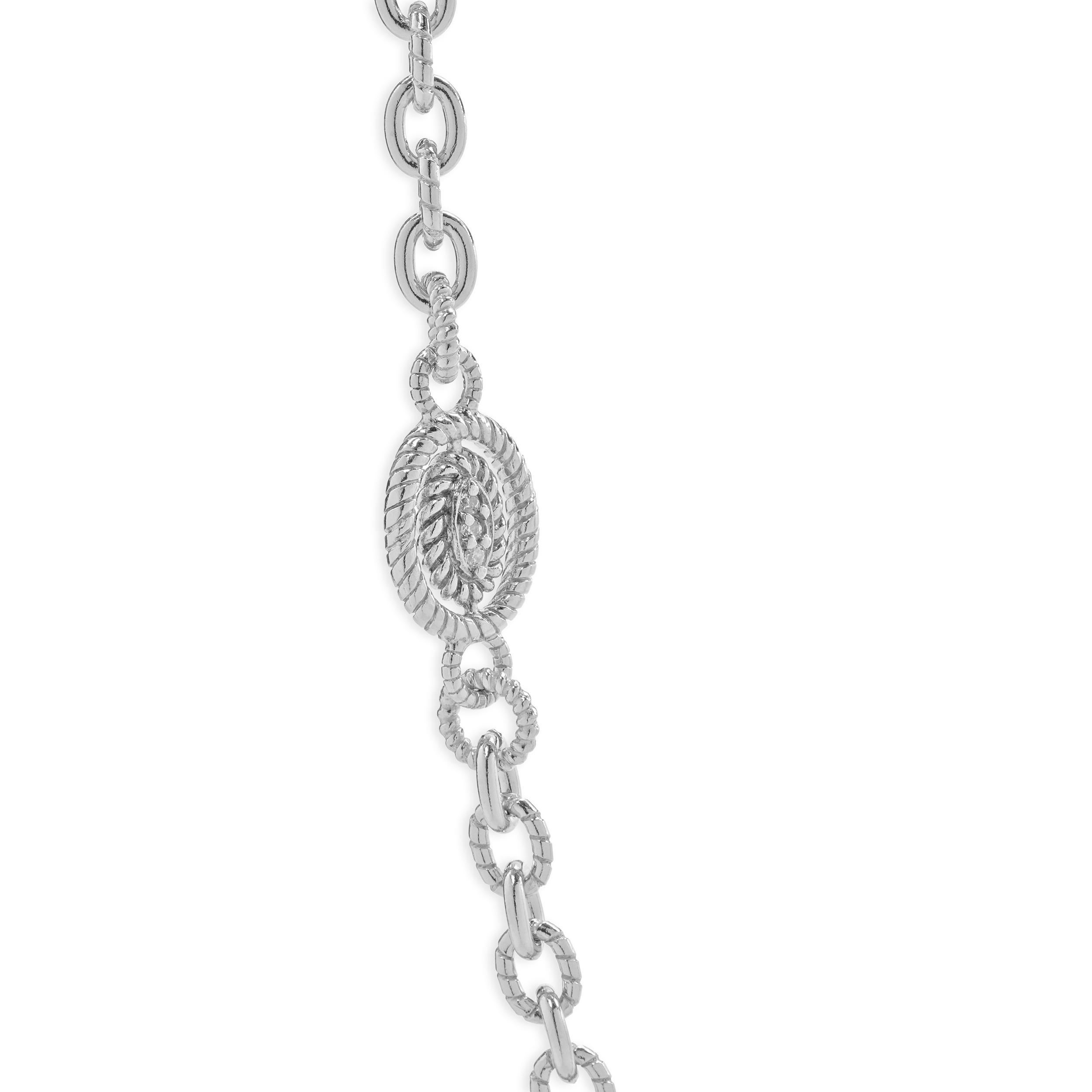 Designer: Judith Ripka
Material: sterling silver
Dimensions: necklace measures 18-inches in length
Weight: 24.41 grams

352-152