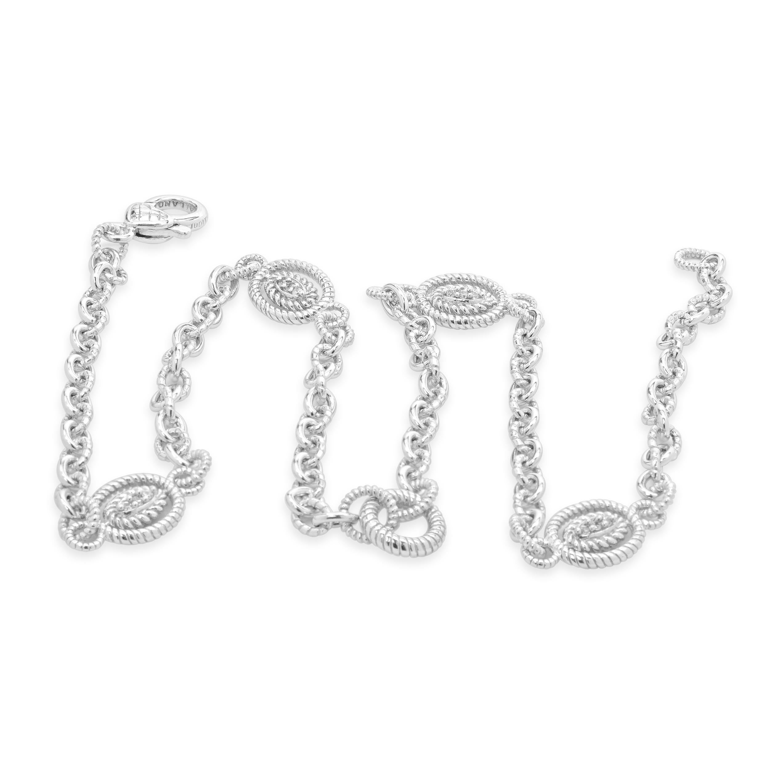 Women's Judith Ripka Sterling Silver CZ Station Necklace