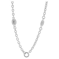Judith Ripka Sterling Silver CZ Station Necklace