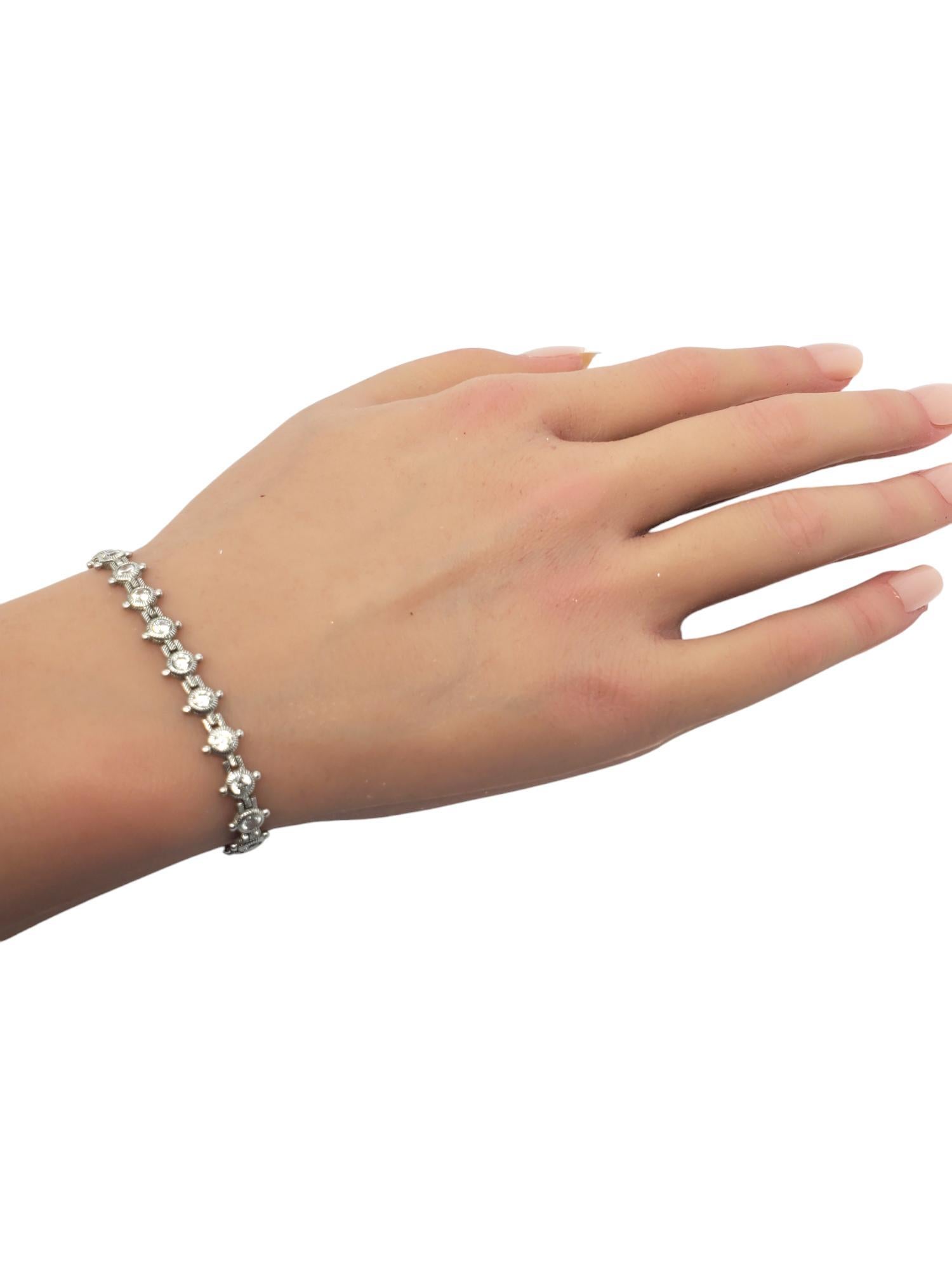 Judith Ripka Sterling Silver & CZ Tennis Bracelet #20556 For Sale 7