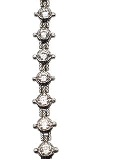Judith Ripka Sterling Silver & CZ Tennis Bracelet #20556