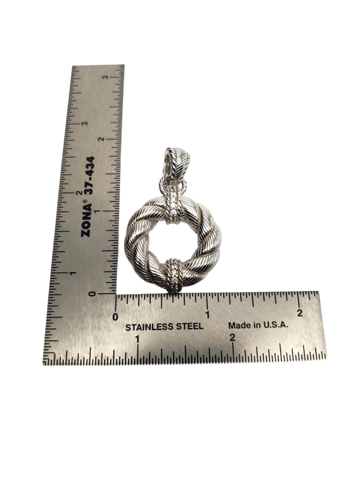 Judith Ripka, ciondolo con ghirlanda in argento sterling, #18753 in vendita 1