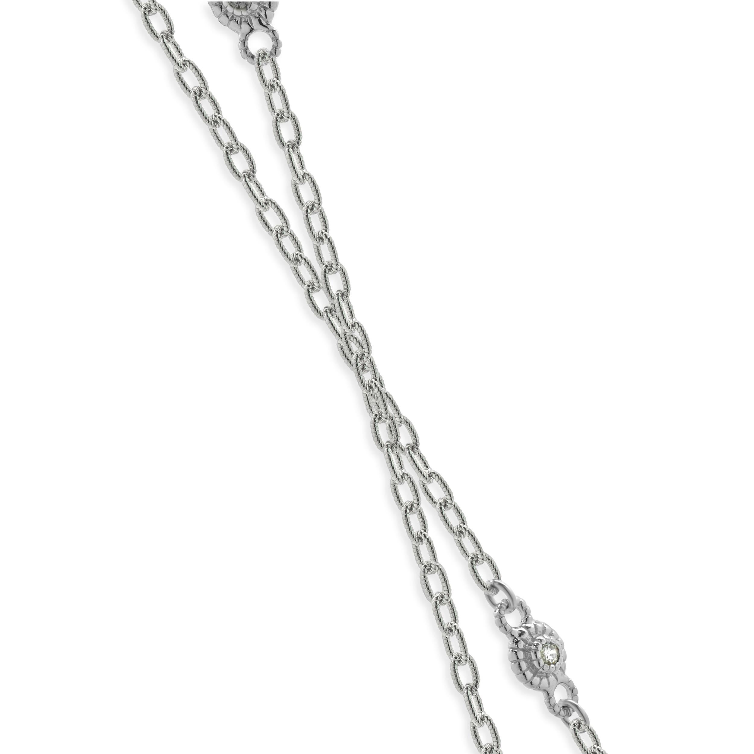 Judith Ripka Collier en argent sterling avec diamants Pour femmes en vente