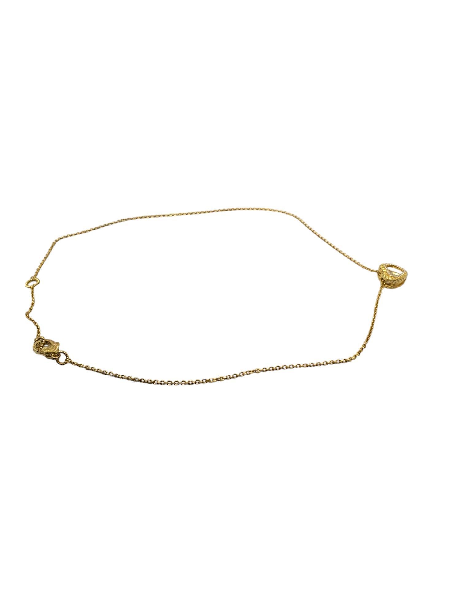 Judith Ripka Collana con ciondolo Twinkle in argento 925 rivestito in oro # 19582 in vendita 1