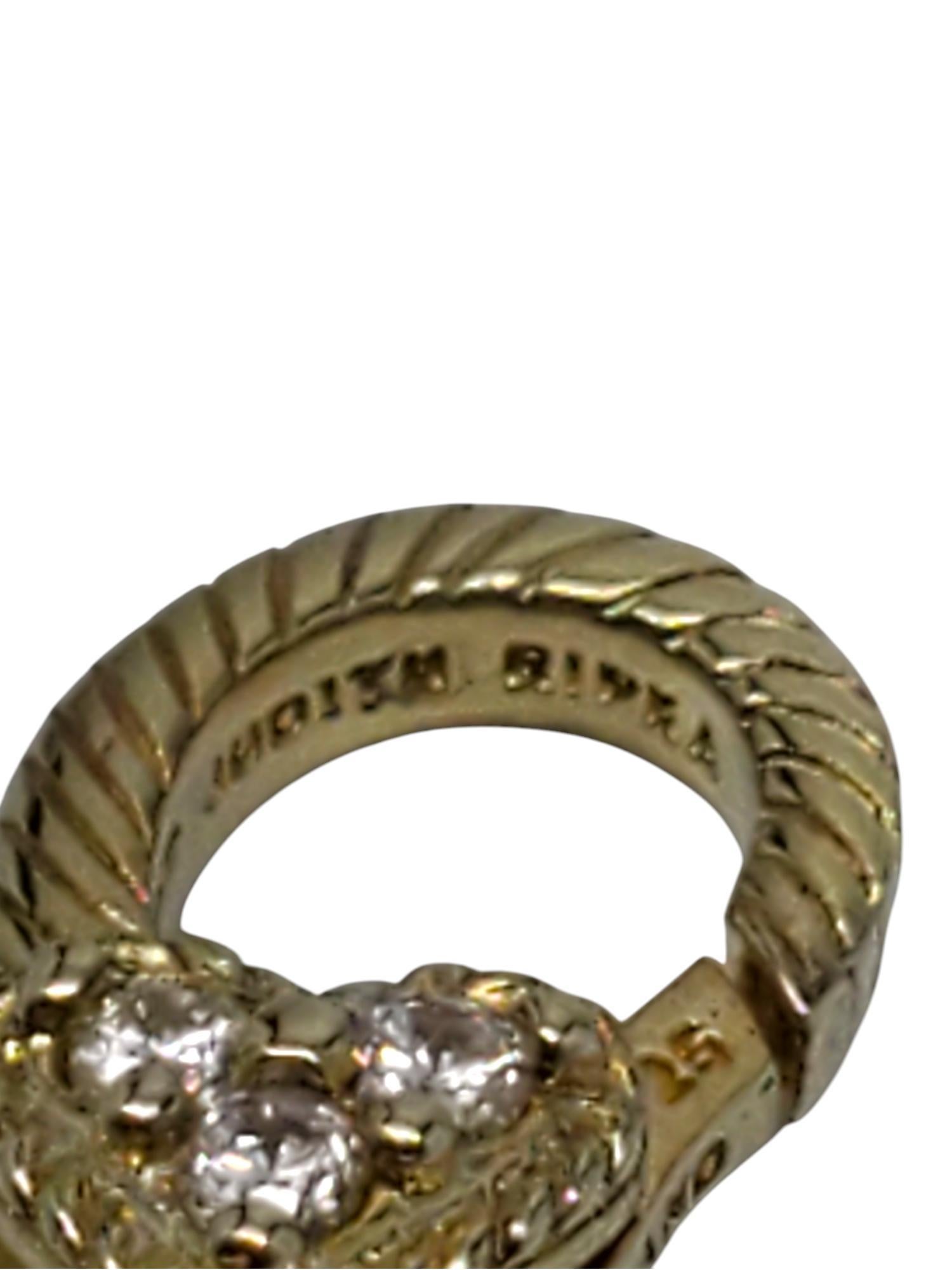 Judith Ripka Collana con ciondolo Twinkle in argento 925 rivestito in oro # 19582 in vendita 4