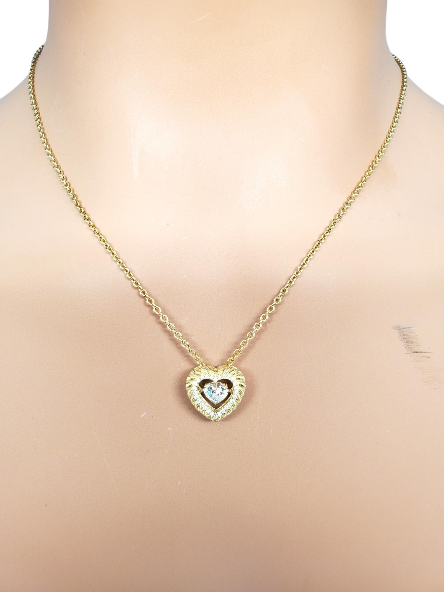 Judith Ripka Collana con ciondolo Twinkle in argento 925 rivestito in oro # 19582 in vendita 5