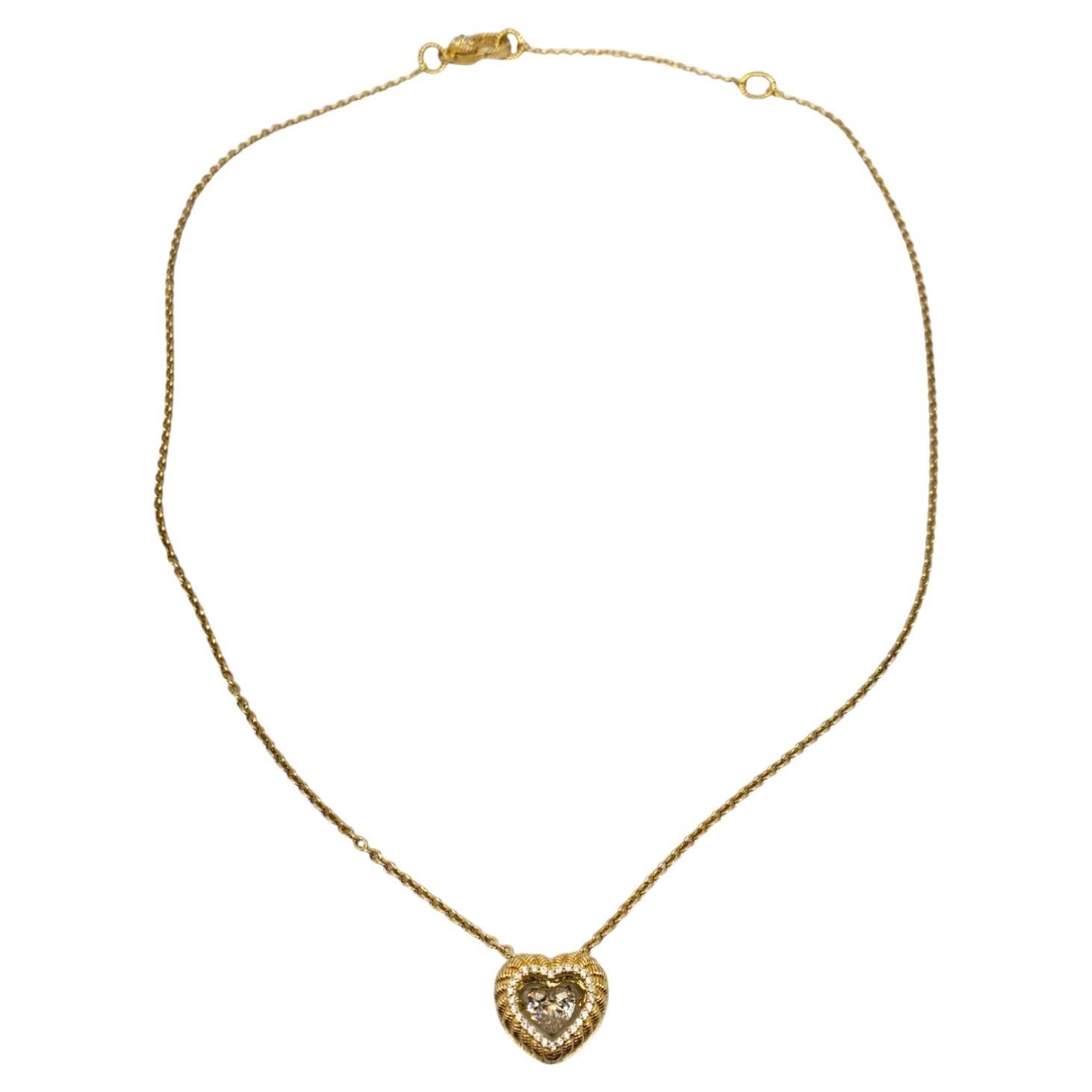 Judith Ripka Sterling Silver Gold Clad Twinkle Pendant Necklace # 19582
