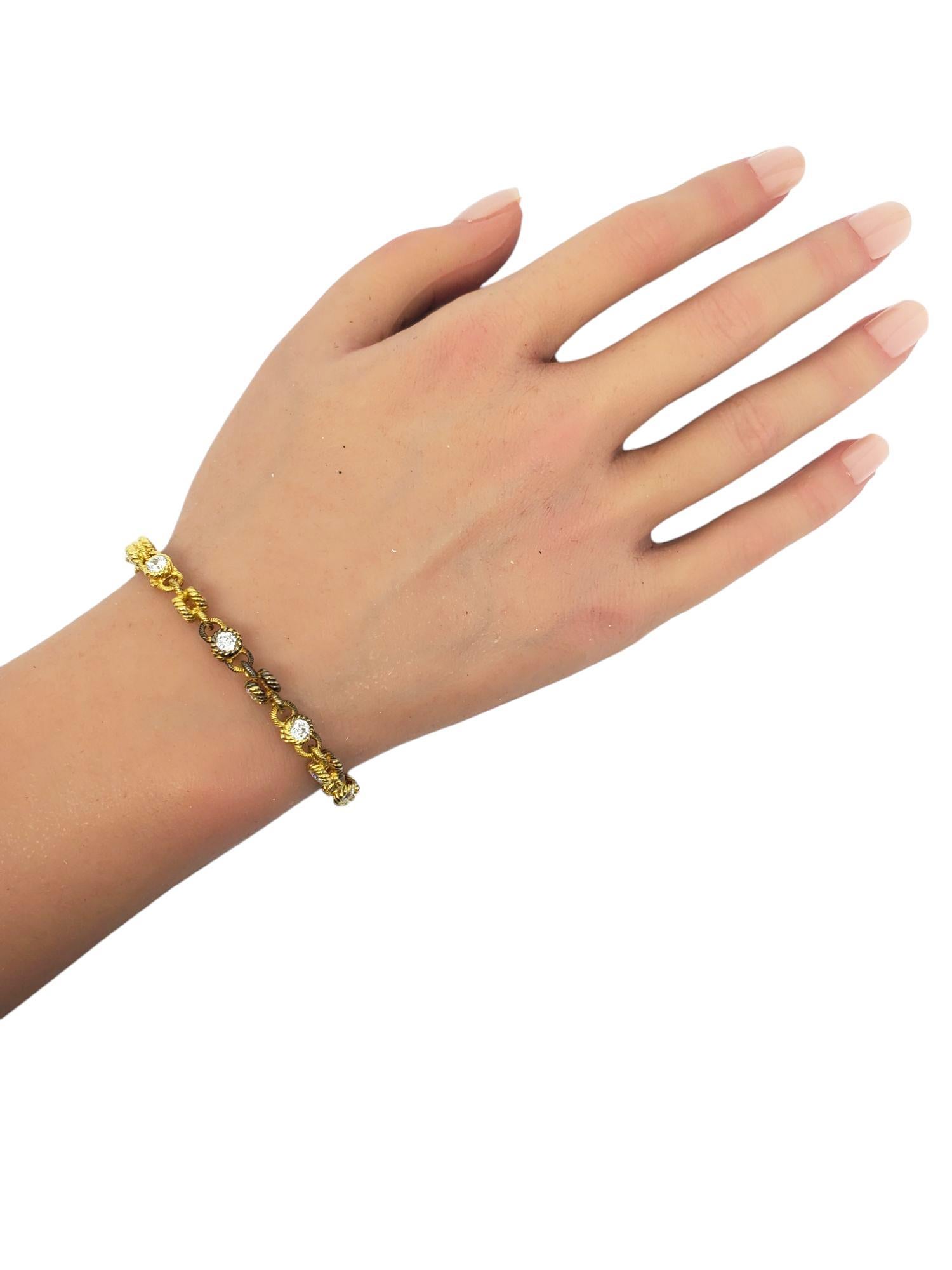 Judith Ripka Bracciale a Link in Argento Sterling con CZ in tonalità oro #21219 in vendita 6