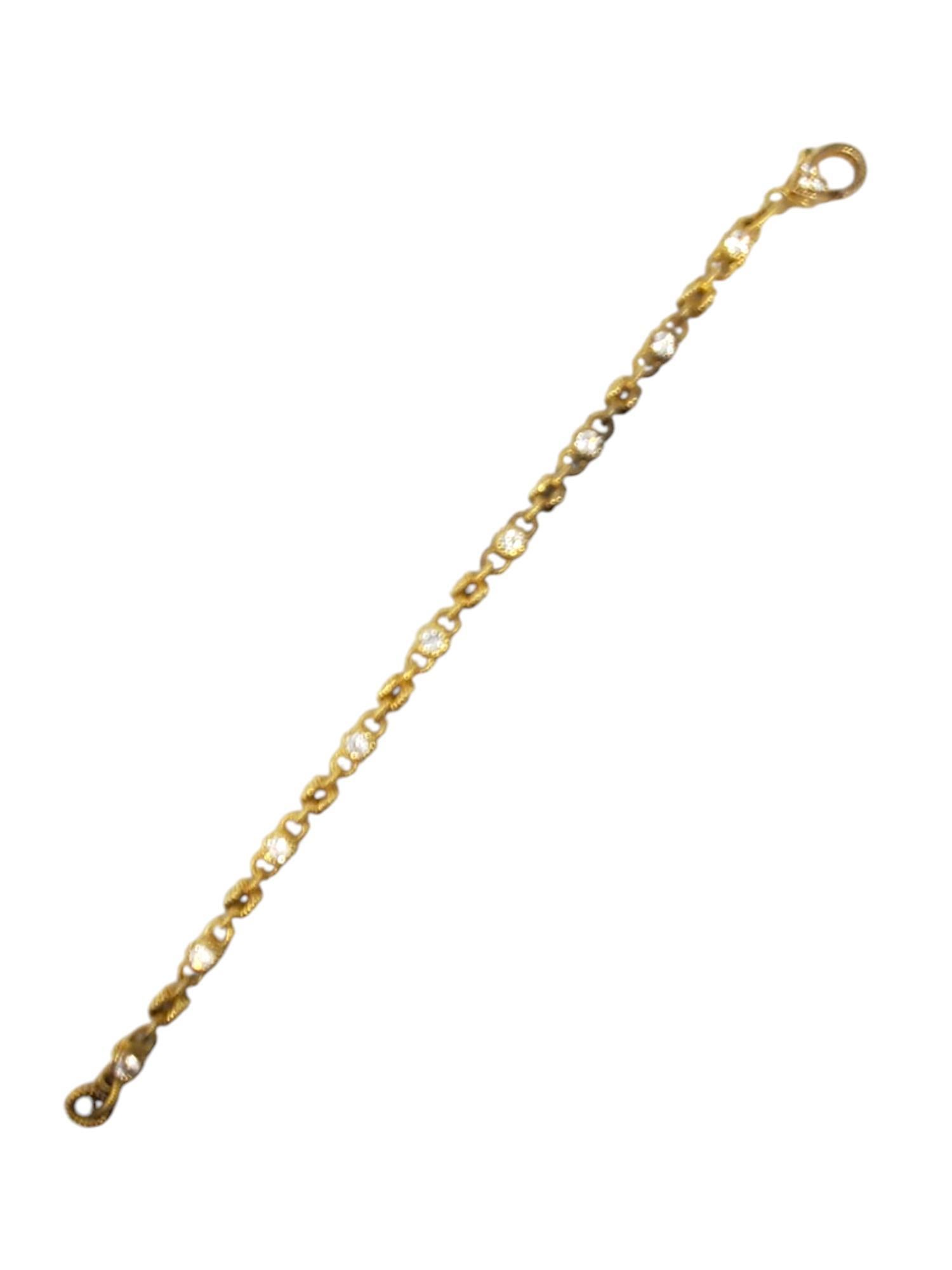 Donna Judith Ripka Bracciale a Link in Argento Sterling con CZ in tonalità oro #21219 in vendita