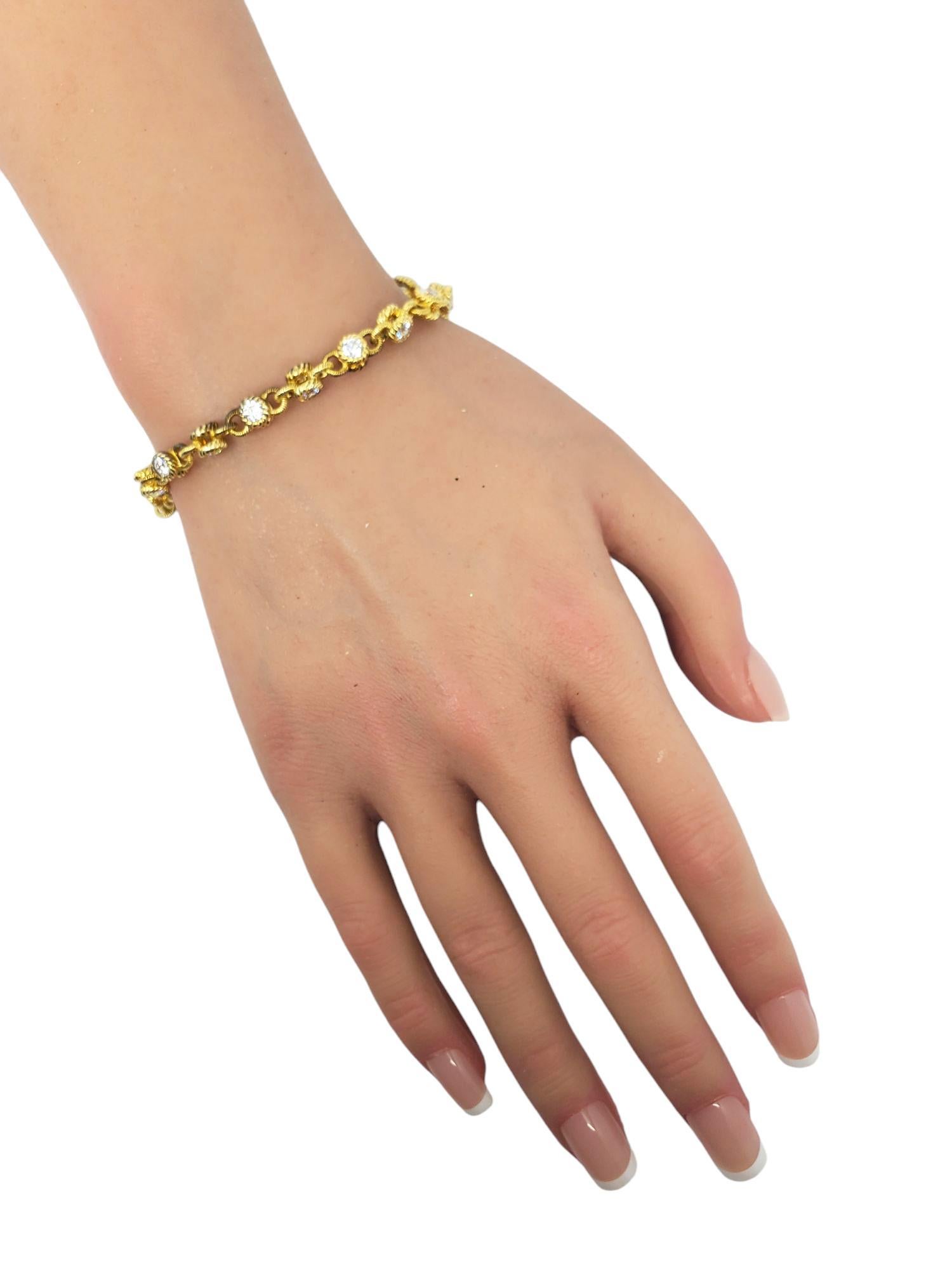 Judith Ripka Bracciale a Link in Argento Sterling con CZ in tonalità oro #21219 in vendita 5