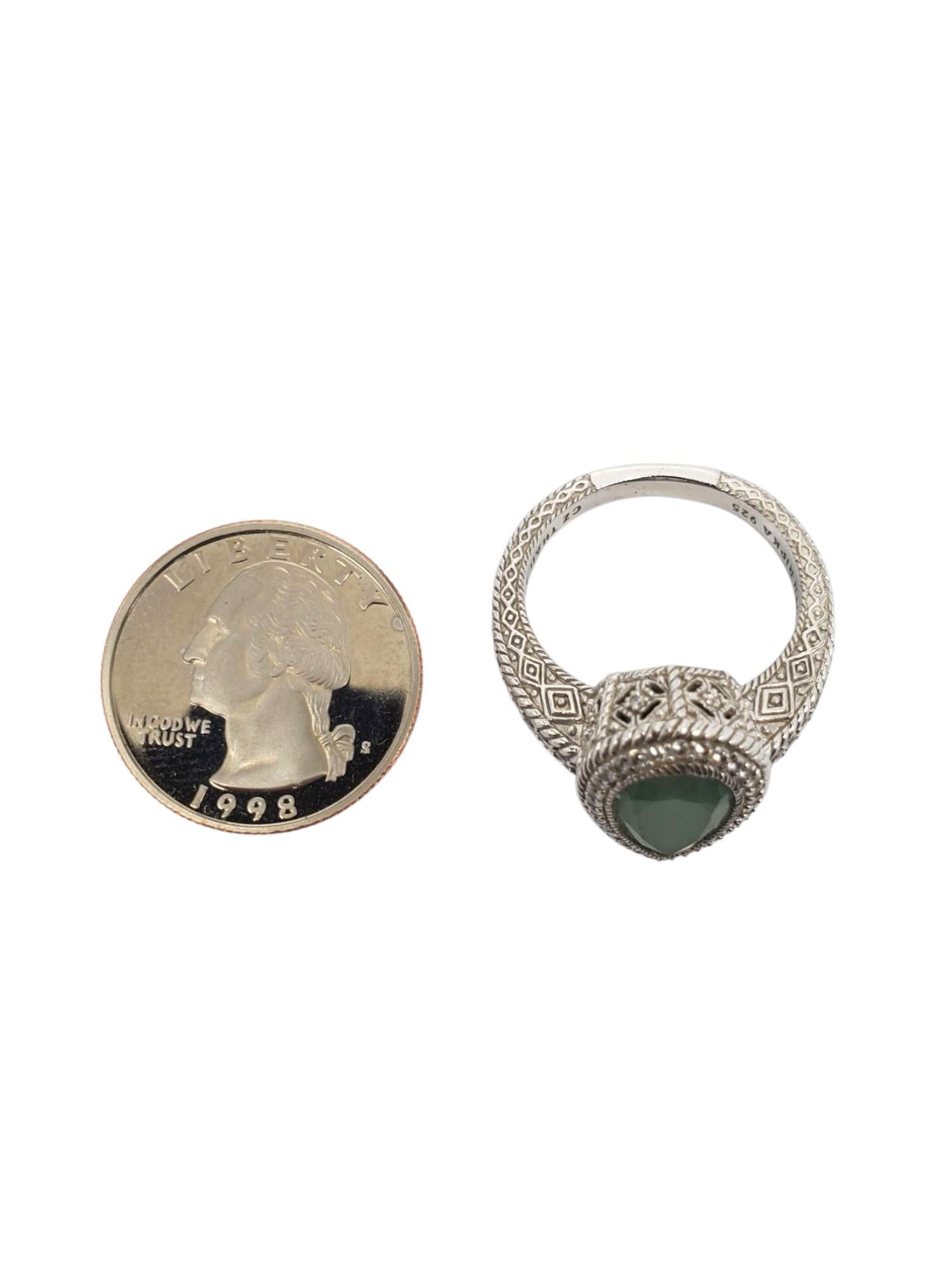 Donna Judith Ripka Anello in argento Sterling Greene & Greene e CZ Taglia 10 #22428 in vendita