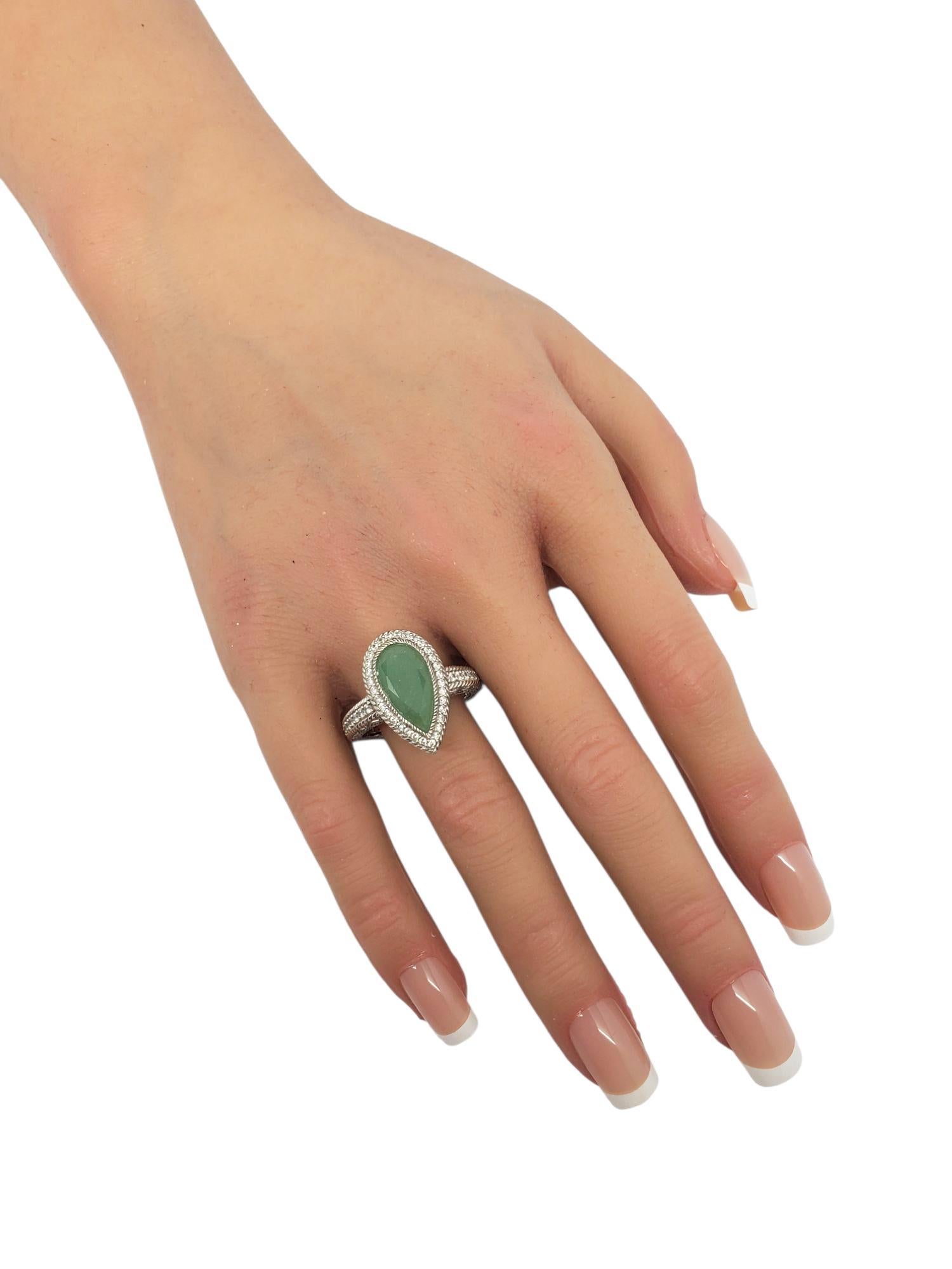 Judith Ripka Anello in argento Sterling Greene & Greene e CZ Taglia 10 #22428 in vendita 2