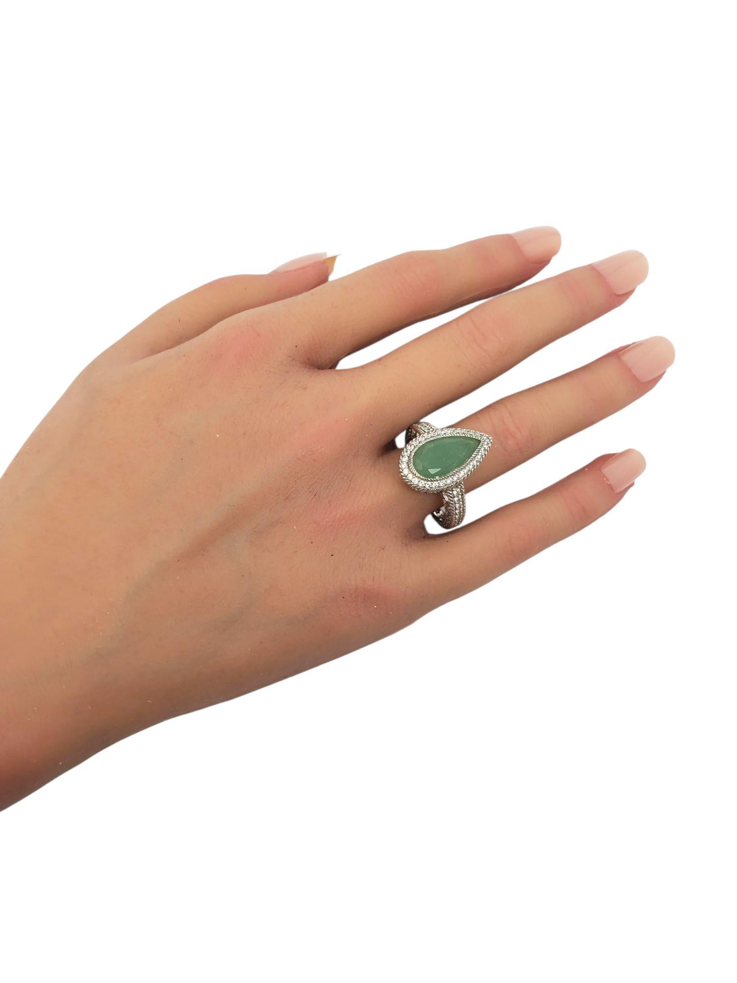 Judith Ripka Anello in argento Sterling Greene & Greene e CZ Taglia 10 #22428 in vendita 3