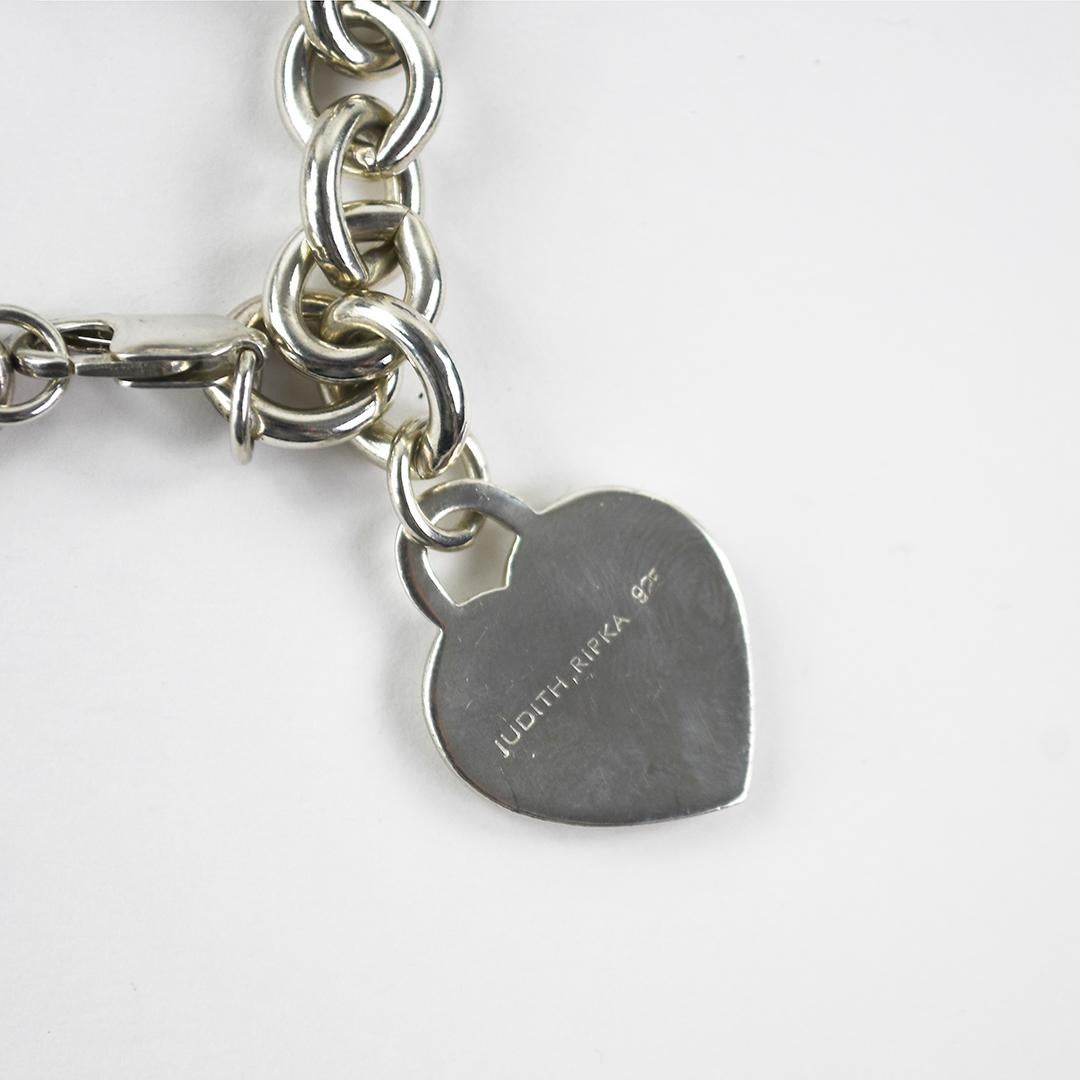 Judith Ripka Bracelet en argent sterling en forme de cœur 49,7 g Unisexe en vente