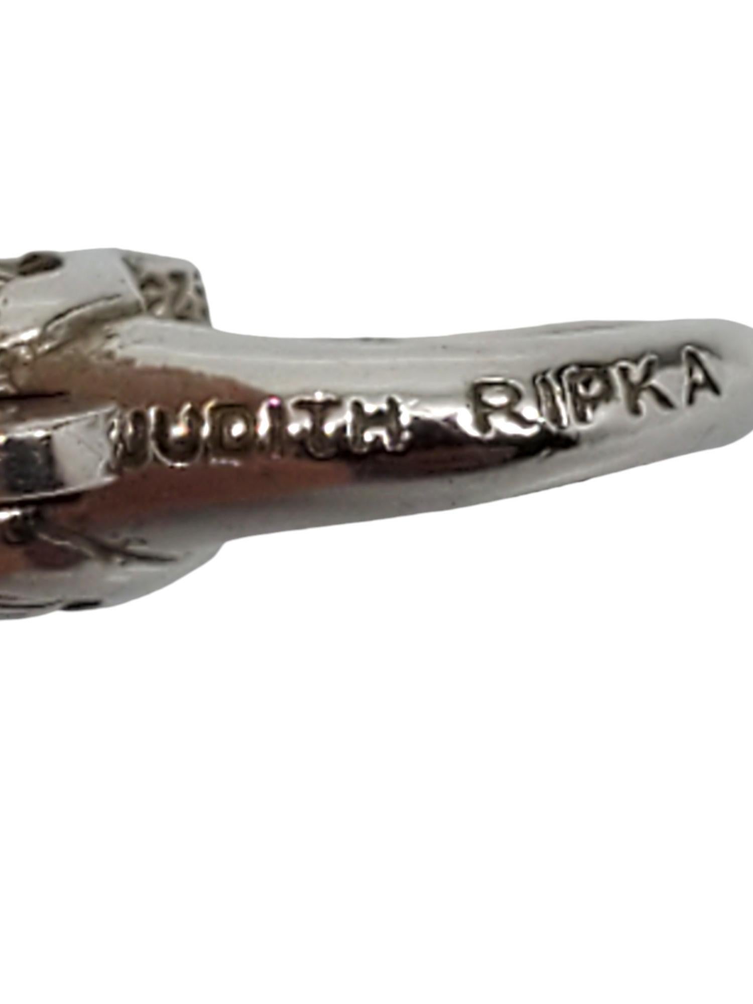 Women's Judith Ripka Sterling Silver Heart CZ Chain Necklace #21358