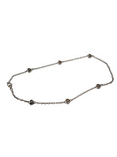 Judith Ripka Sterling Silver Heart CZ Chain Necklace #21358