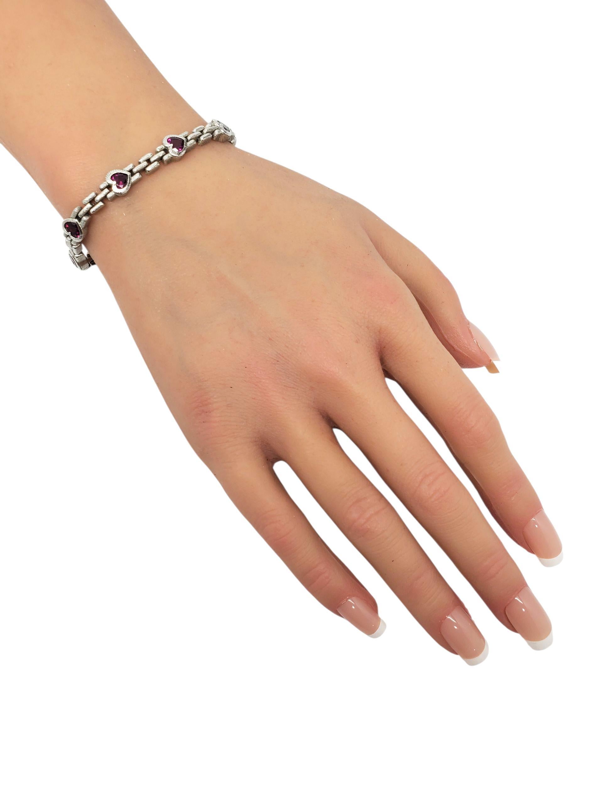 Judith Ripka Bracciale a cuore in argento Sterling #23389 in vendita 2