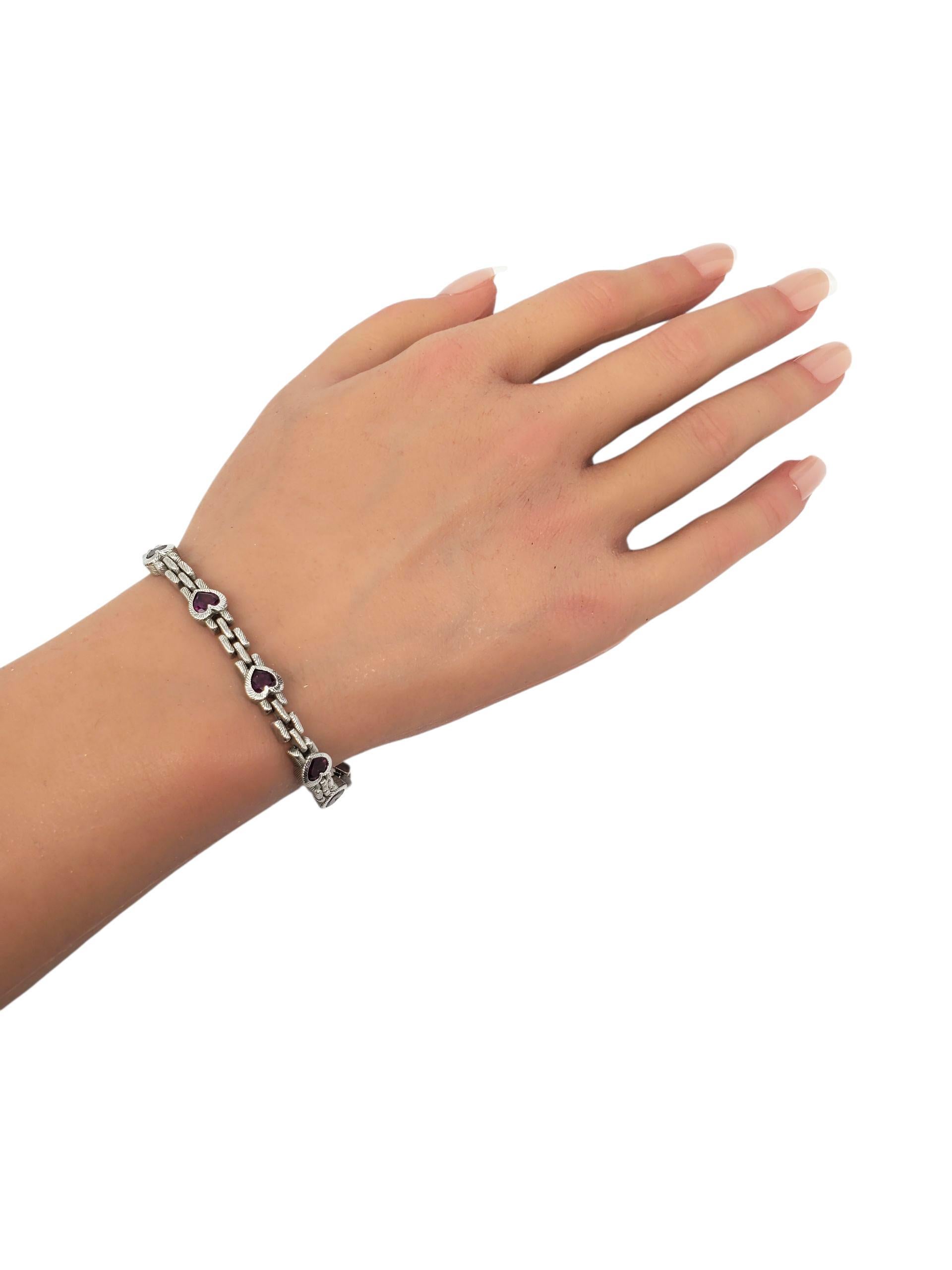 Judith Ripka Bracciale a cuore in argento Sterling #23389 in vendita 3