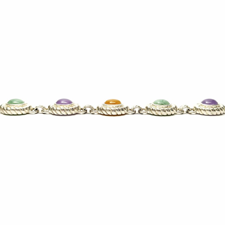 Multi Color Jade Bracelet Sterling Silver – The Jewelry Lady's Store
